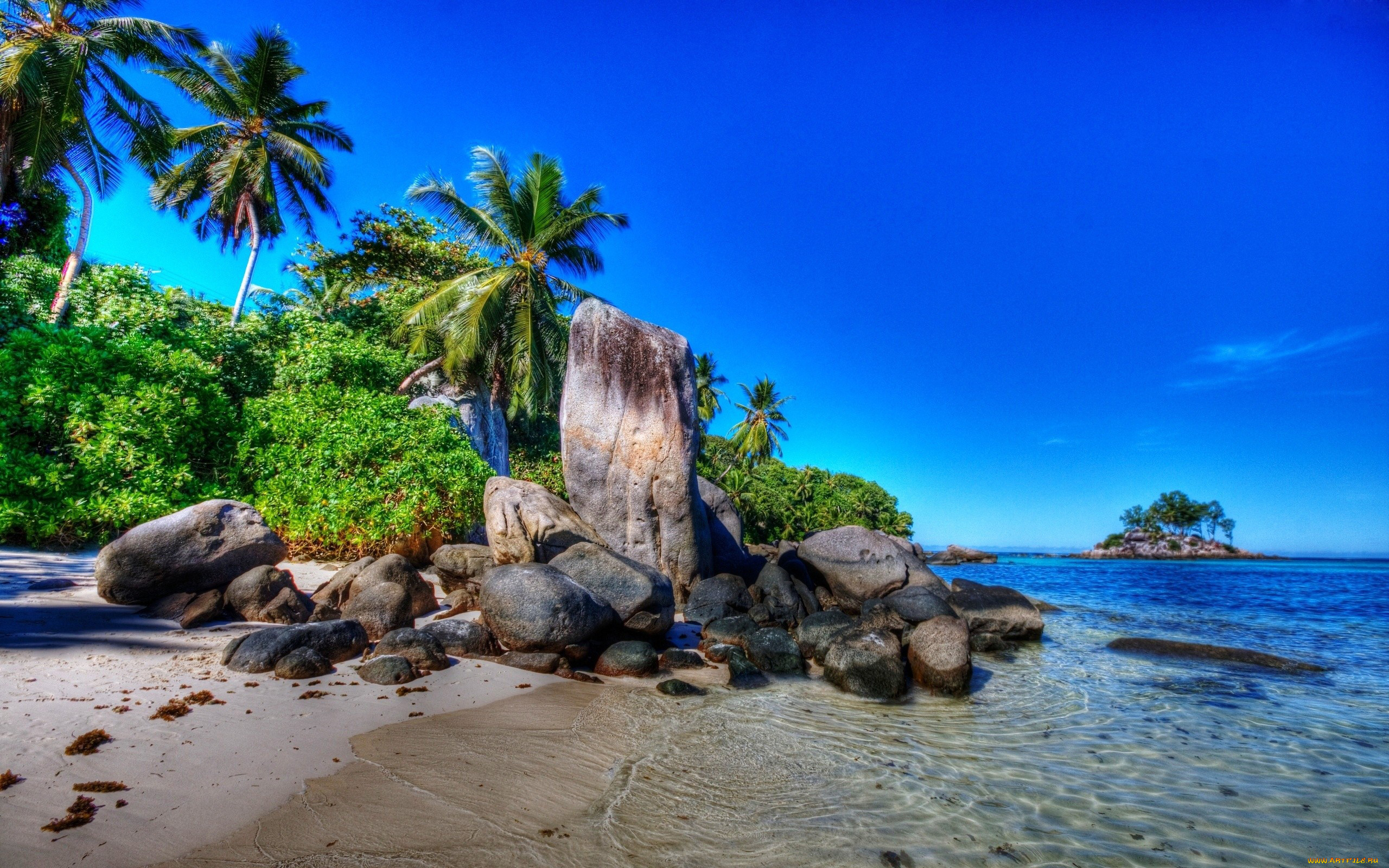 Изображения на рабочий стол компьютера. Anse Royale Сейшелы. Парадиз остров Карибского моря. Природа море. Тропический пляж.